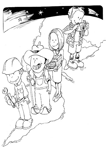 為孩子們的著色頁: People of America - coloring pages